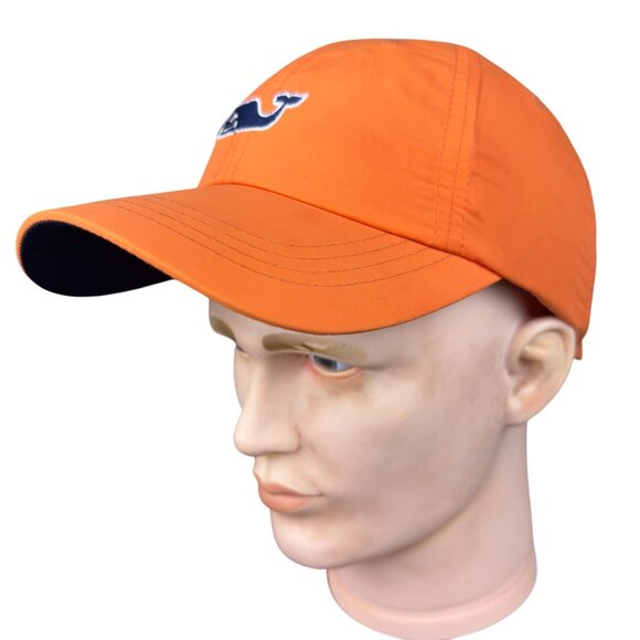 Vineyard Vines Baseball Cap Adults One Size Orange Whale Logo Adjustable - Picture 2 of 12
